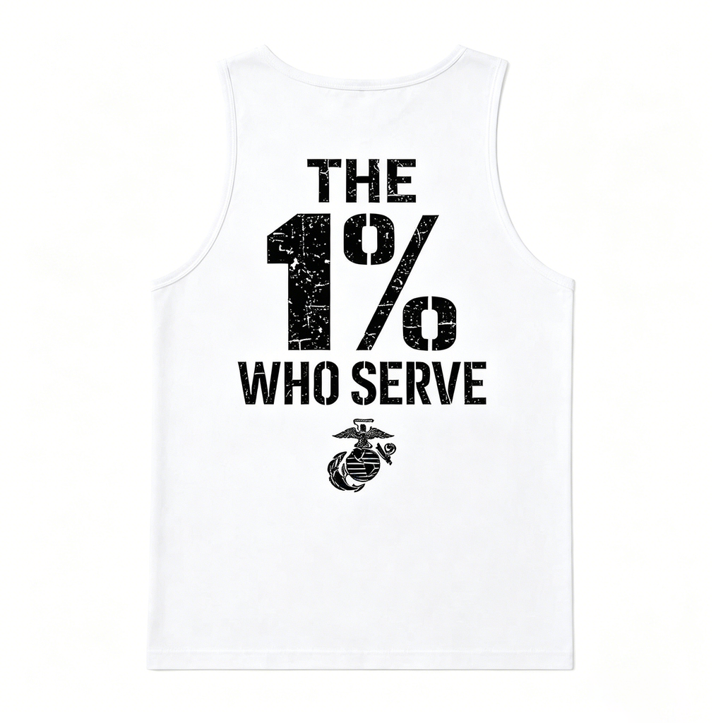 The 1% Who Serve” USMC Tank Top