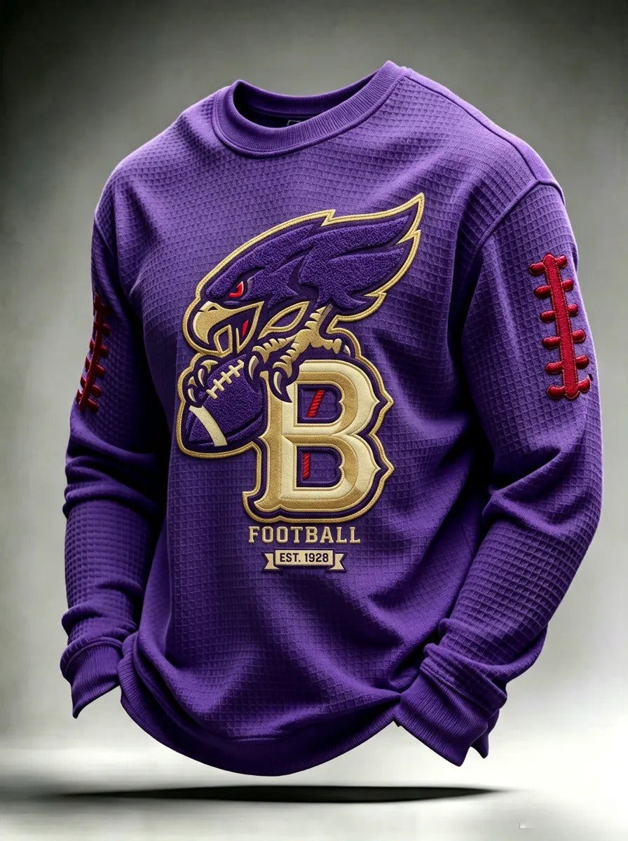 Men's Baltimore Ravens Football Eagle B Logo Printed T-shirt