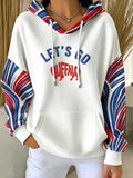 Women'S Football Casual Printed Hoodie