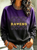 Women's Football Sports Printed Sweatshirt