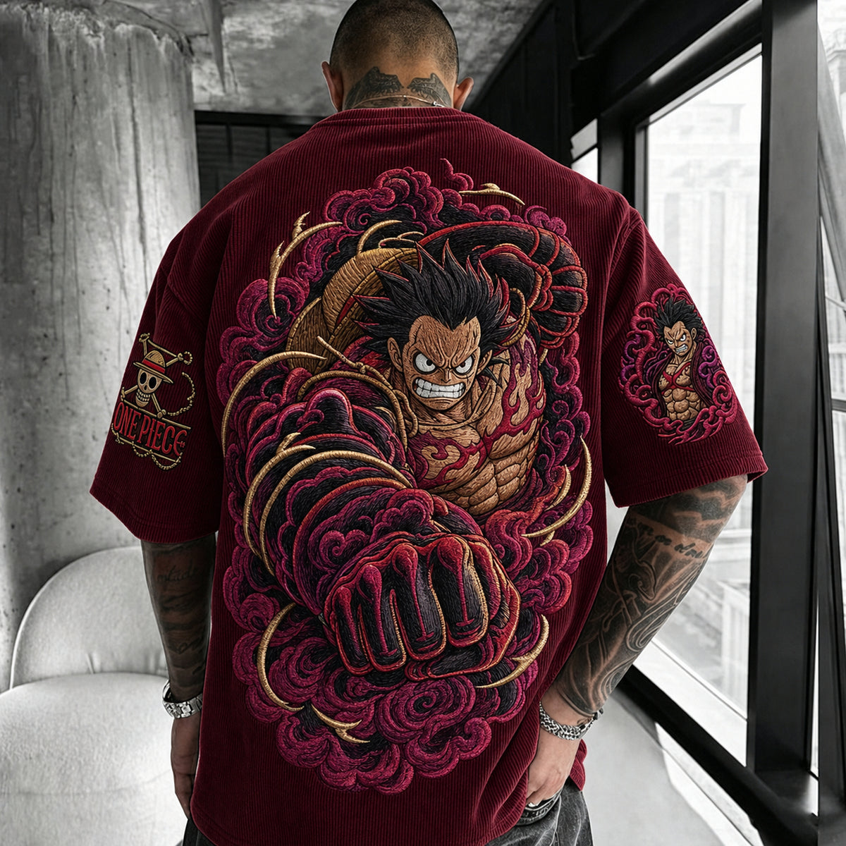 Unisex Anime-Style Retro Oversized T-Shirt