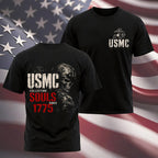 USMC Collecting Souls Since 1775 Skull T-Shirt