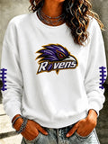 Women'S Retro Football Print Round Neck Sports Shirt