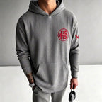 Unisex Oversized Casual Anime-print Corduroy Hoodie