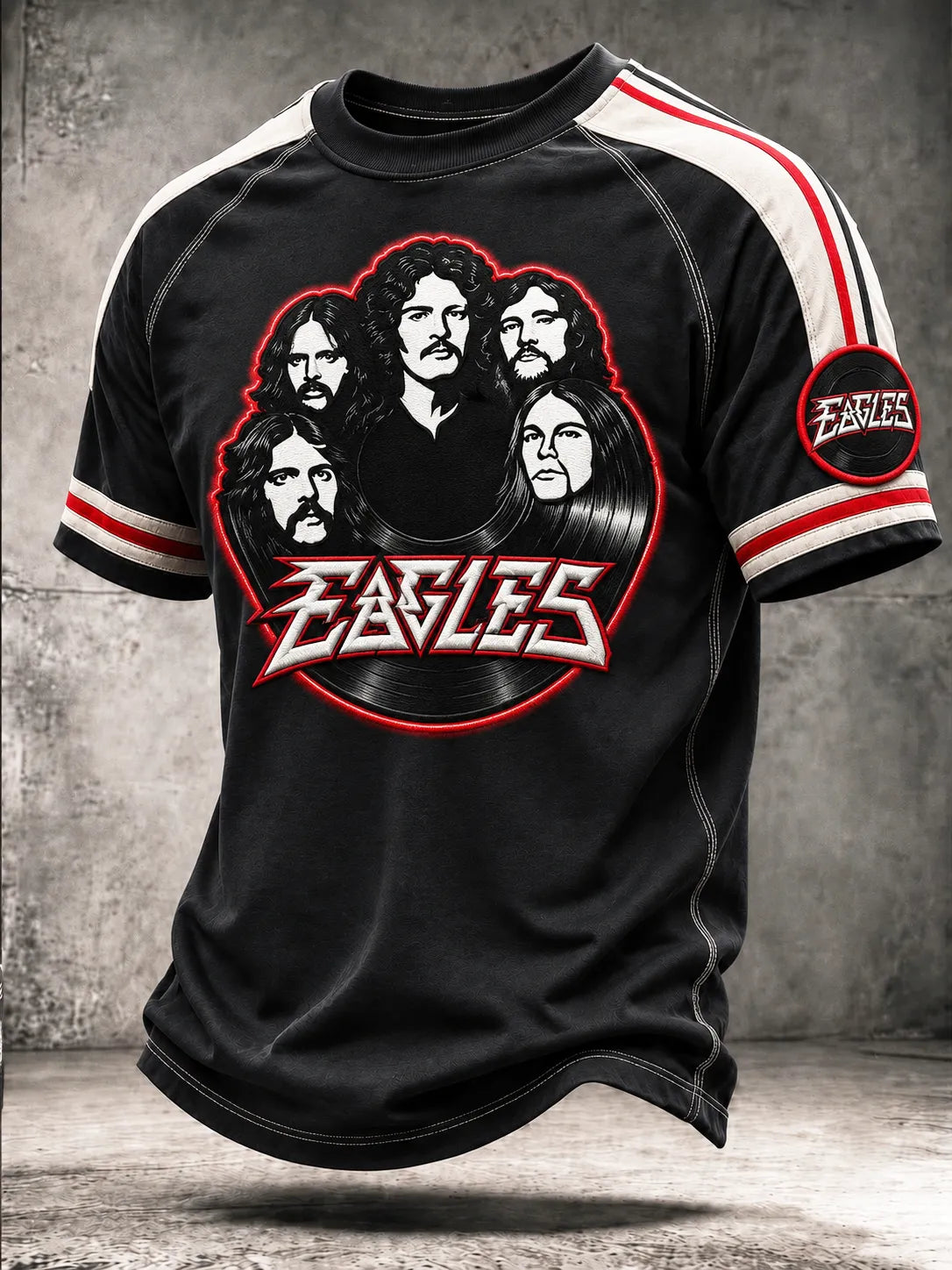 Men's Music Print T‐Shirt