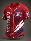 Men's Ice Hockey Fan Print Sports Jersey