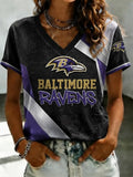 Women's Casual Football   Print T-Shirt