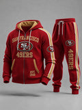 Unisex Casual Football Print Hoodies Set