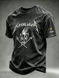 Men's Short-Sleeve T-Shirt with Music Tour Print