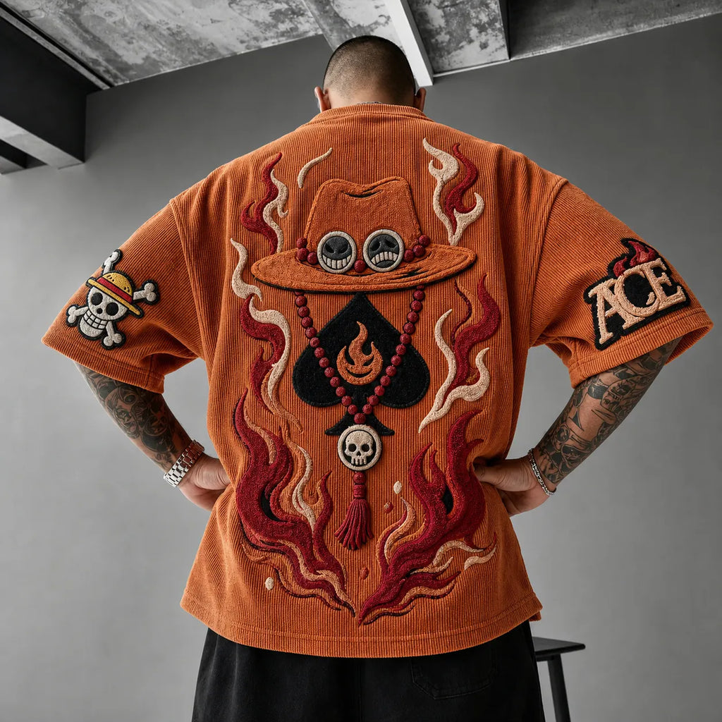 Unisex Anime-Style Retro Oversized T-Shirt