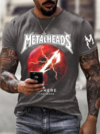Men's Retro  2026 Metallica Sphere Music Art Metalheads Print T-Shirt