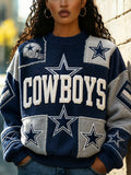 Women's Football Printed Sweatershirt