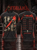 Men's Short-Sleeve T-Shirt with Music Tour Print