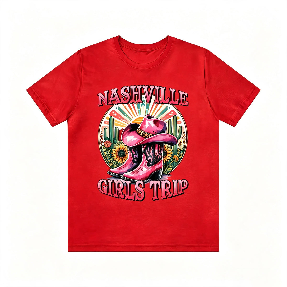Vintage Western Nashville Girls Trip Cowboy Boots Tee