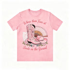 Western Cowgirl Boots On The Ground Graphic Tee
