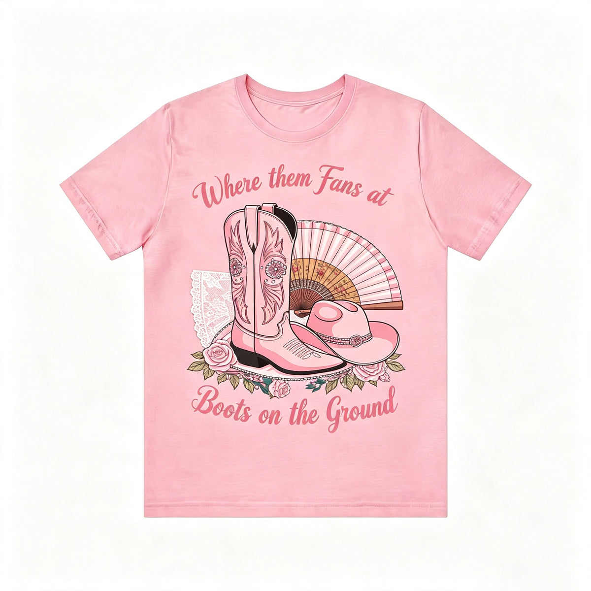 Western Cowgirl Boots On The Ground Graphic Tee