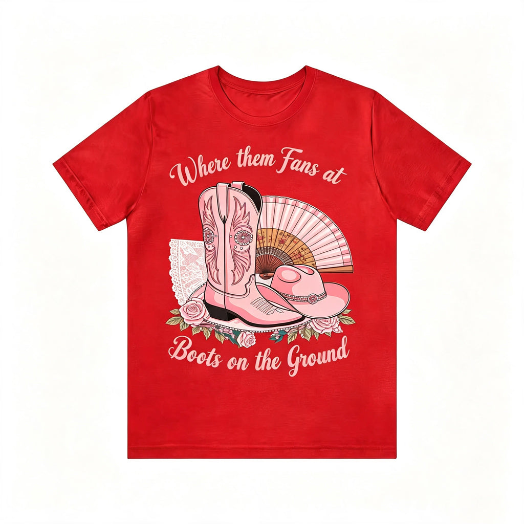 Western Cowgirl Boots On The Ground Graphic Tee