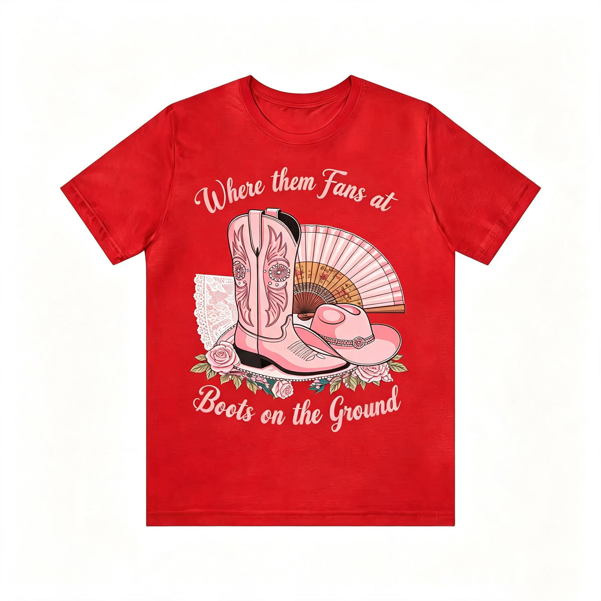 Western Cowgirl Boots On The Ground Graphic Tee