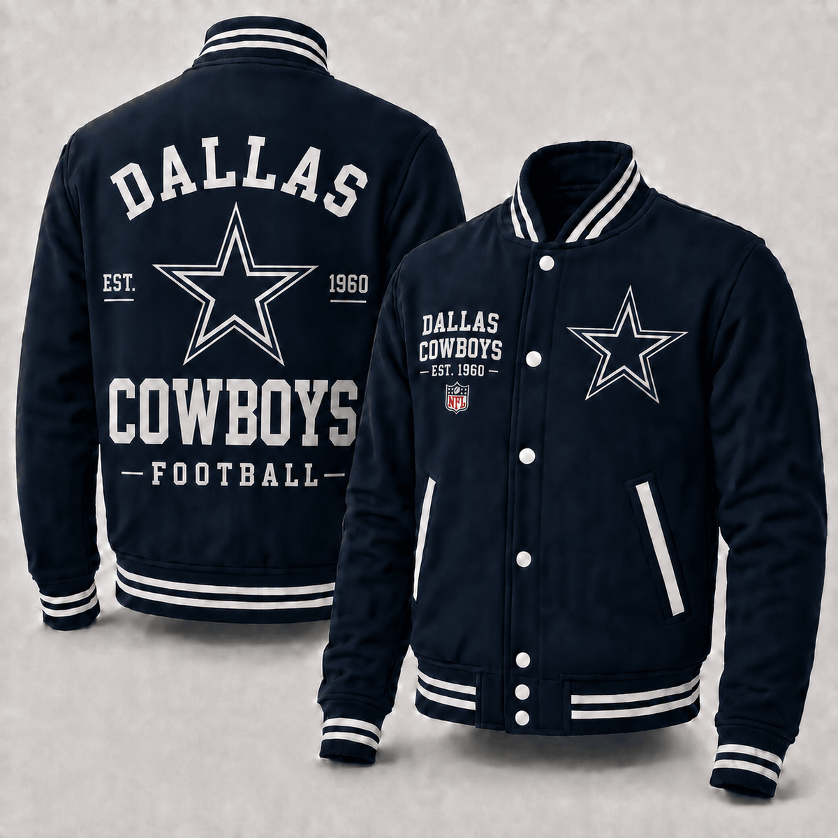 Women'S Football Print Varsity Jacket