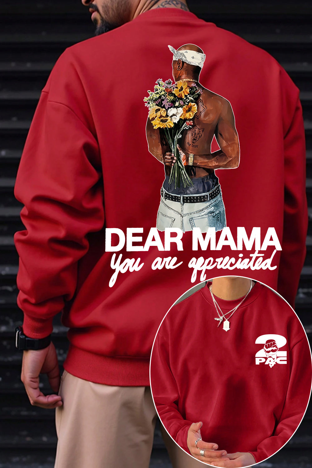 2pac Two-Sided Sweatshirt