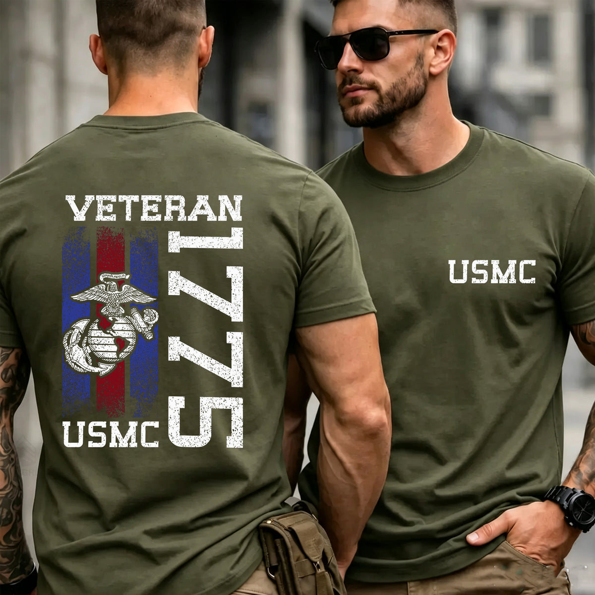 USMC Blood Stripe Veteran T-Shirt