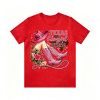 Retro Texas Western Cowgirl Hat Boots Floral Print Tee
