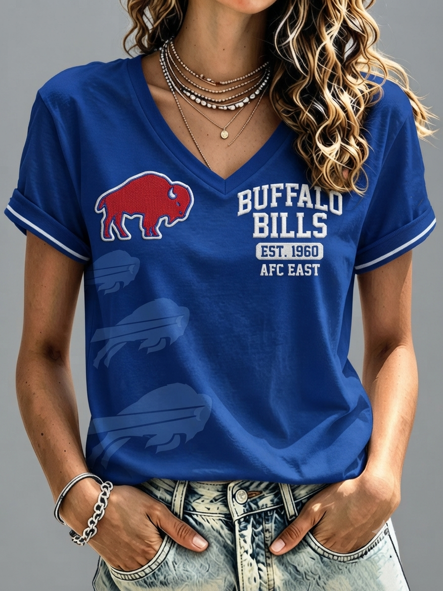 Women's Casual Football Print T-Shirt