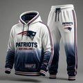 Unisex Casual Football Velvet Fabric Print Hoodies Set