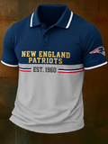 Men's Football Print Polo Shirt