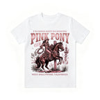 Vintage Pink Pony Club Cowboy Horse Print Tee