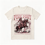 Vintage Pink Pony Club Cowboy Horse Print Tee