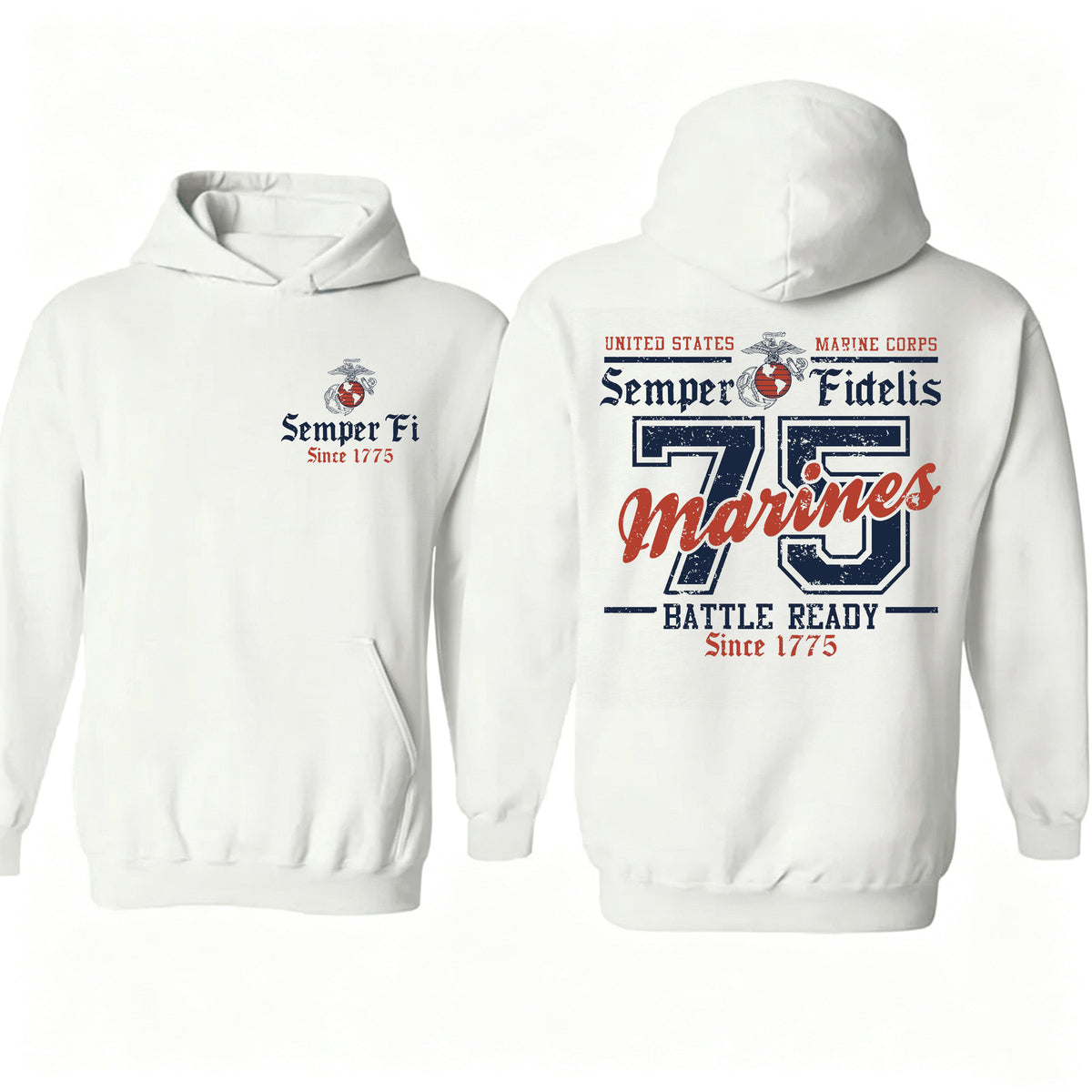 USMC Battle Ready '75 Hoodie