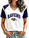 Women's Football Fan V-Neck T-Shirt