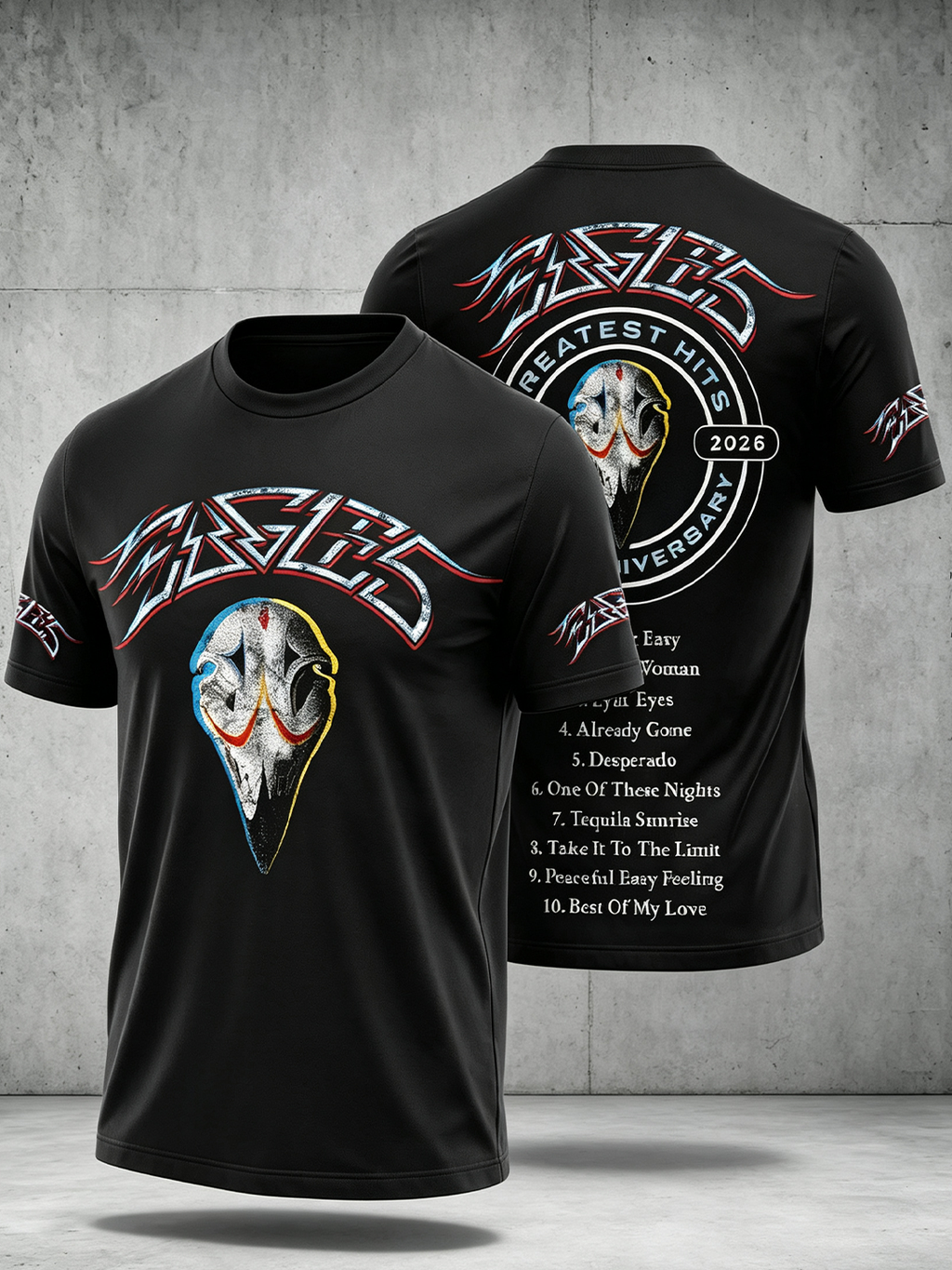 Men's Music Print T‐Shirt