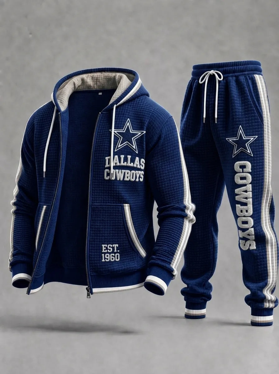Unisex Casual Football Print Hoodies Set
