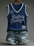 Women's Football Print Tank Top