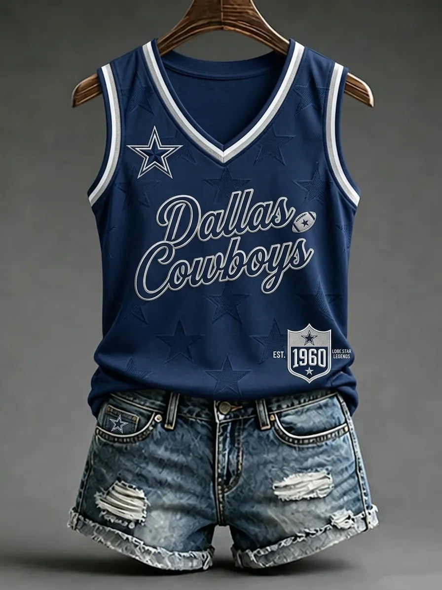 Women's Football Print Tank Top