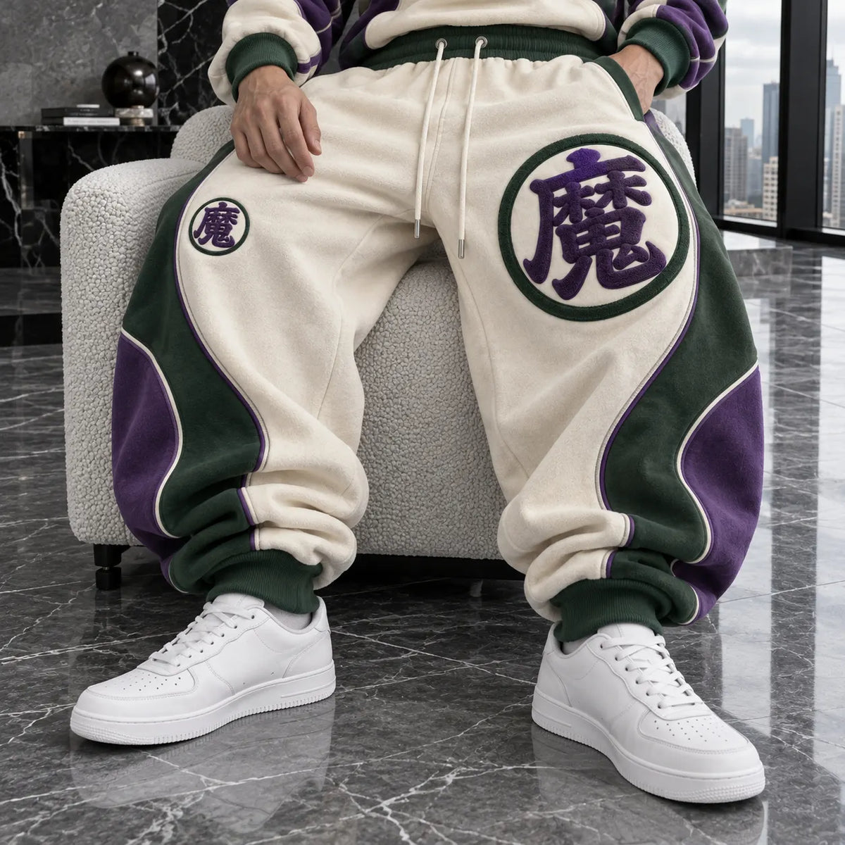 Unisex Loose-fit Casual Lantern-style Sweatpants