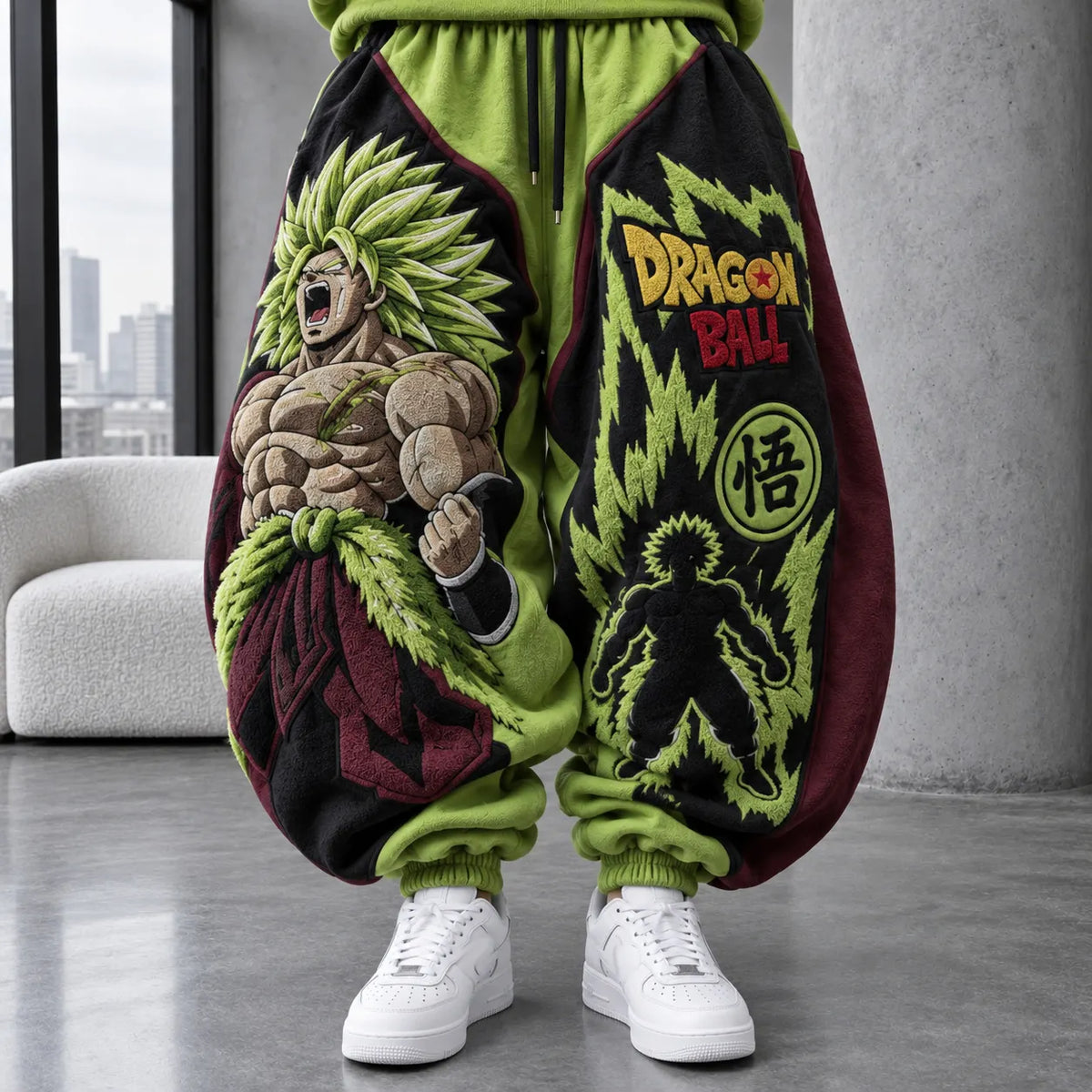 Unisex Loose-fit Casual Lantern-style Sweatpants