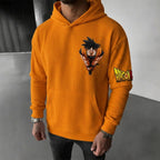 Unisex Oversized Casual Anime-print Corduroy Hoodie