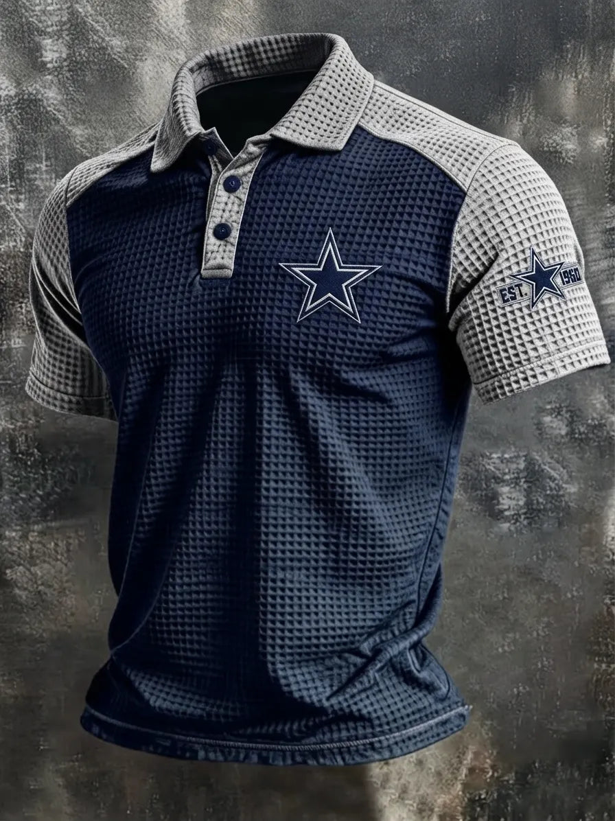 Men's Football Print Polo Shirt
