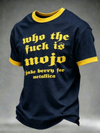 Men's Short-Sleeve T-Shirt with Music Tour Print