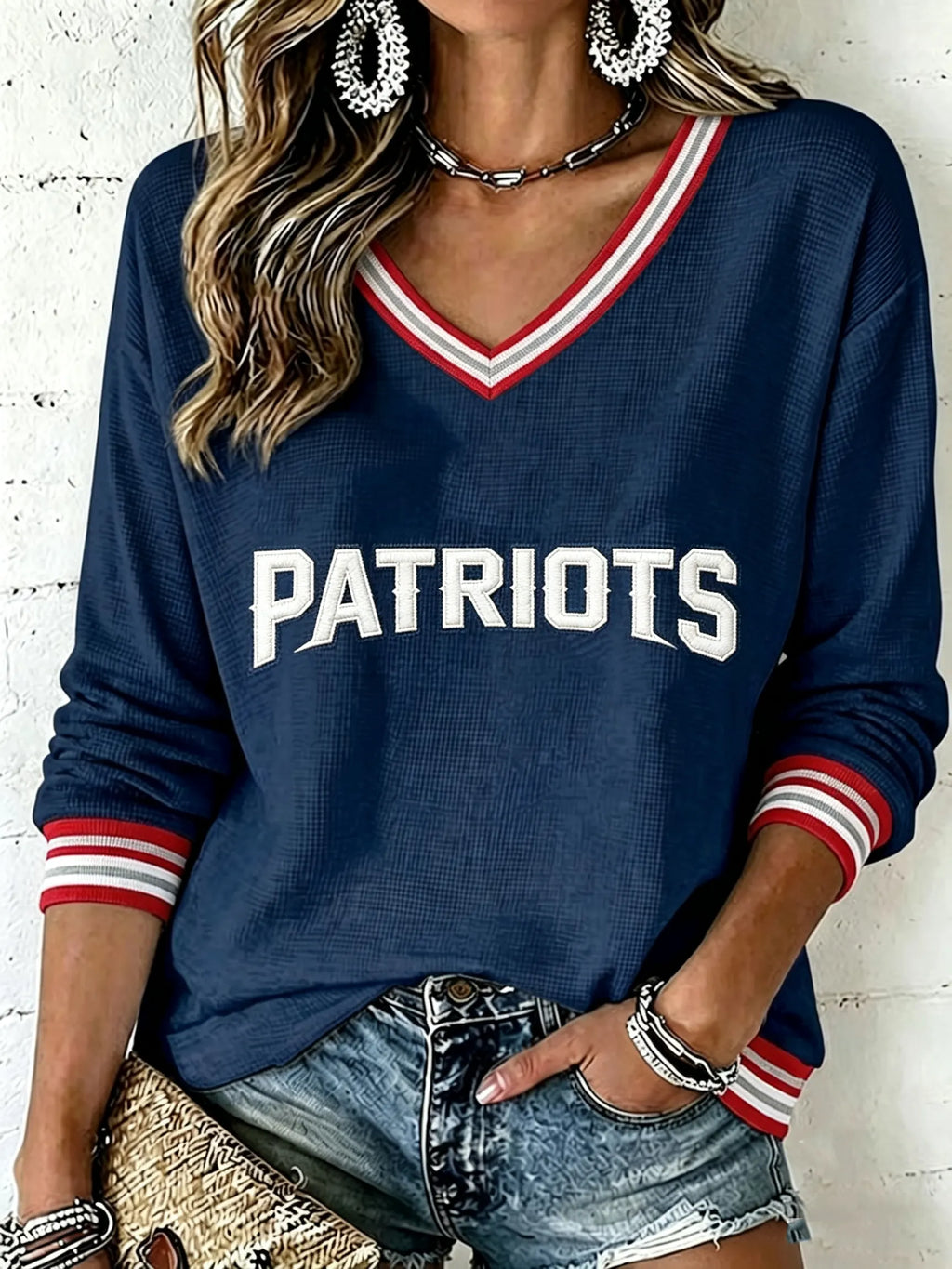 Women's Casual Football Print T-Shirt