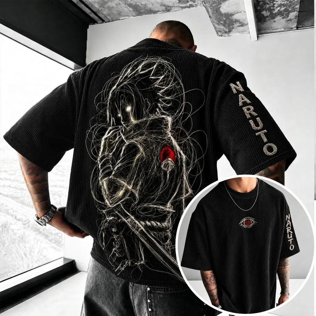 Unisex Anime-Style Retro Oversized T-Shirt