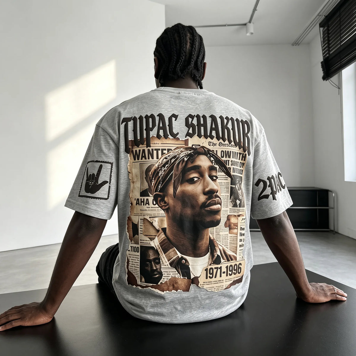 Unisex West Coast Legend Print Short-Sleeve T-Shirt