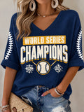 Women's Baseball Print T-Shirt