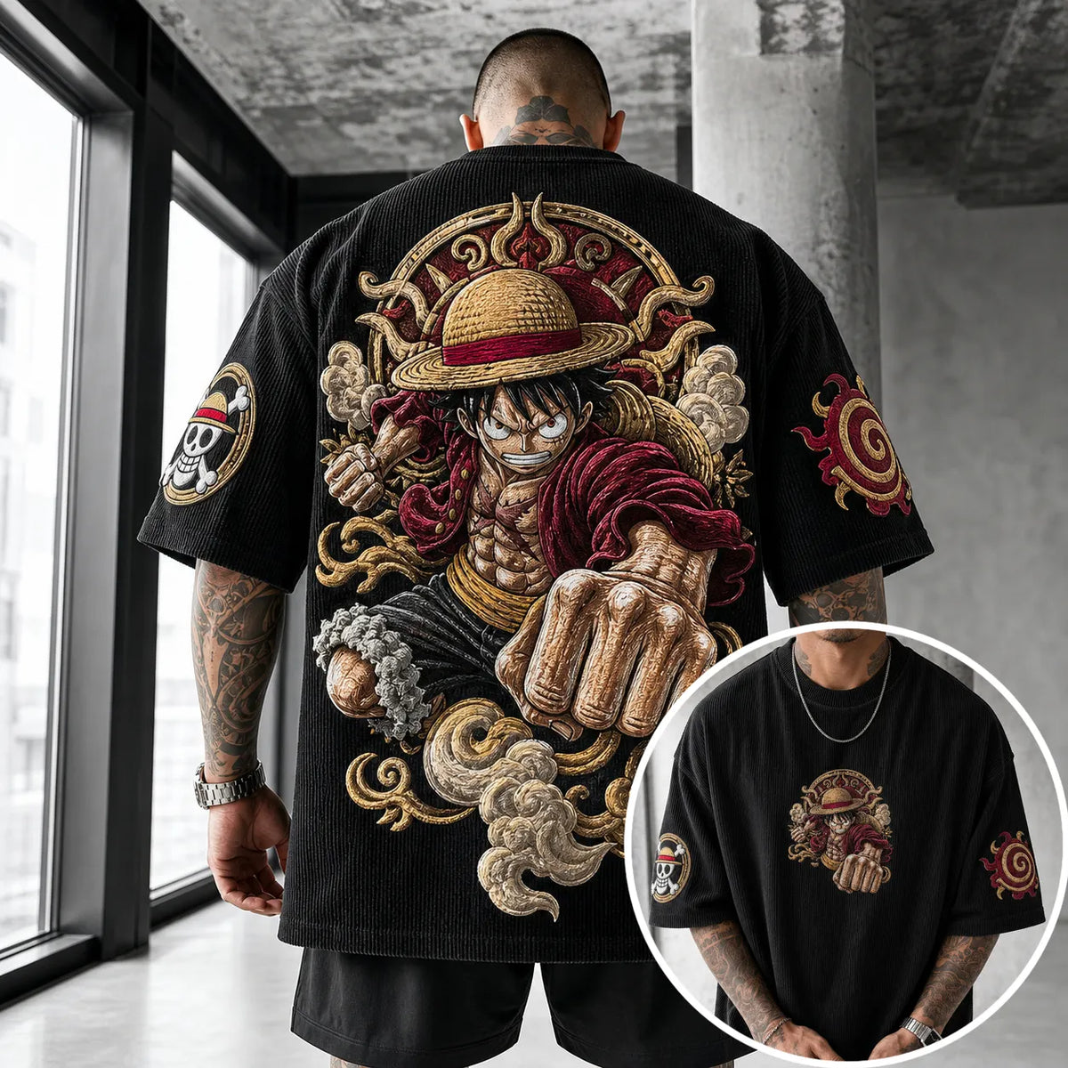Unisex Anime-Style Retro Oversized T-Shirt