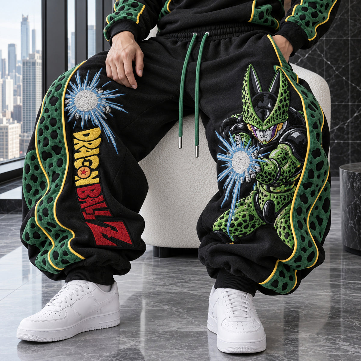 Unisex Loose-fit Casual Lantern-style Sweatpants