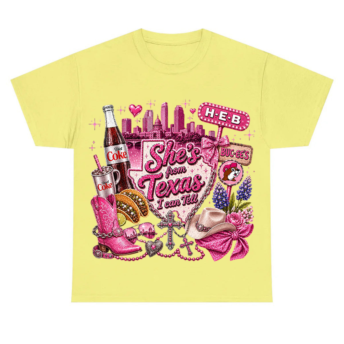 She's From Texas I Can Tell  Western Cowgirl T-shirt Texas Lover Gift