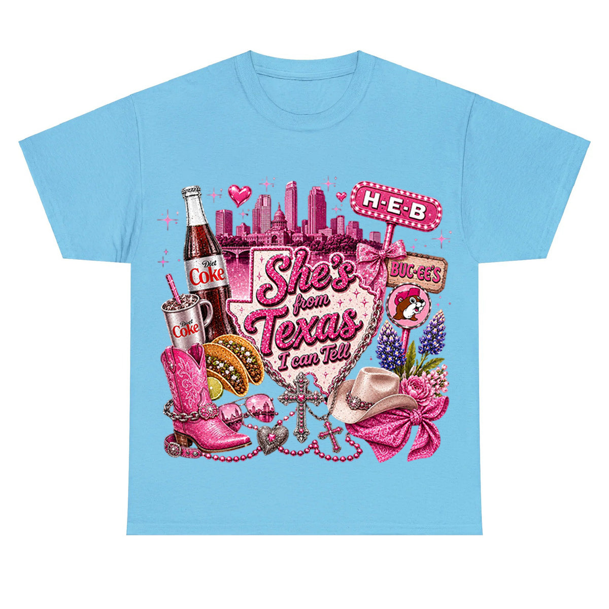 She's From Texas I Can Tell  Western Cowgirl T-shirt Texas Lover Gift